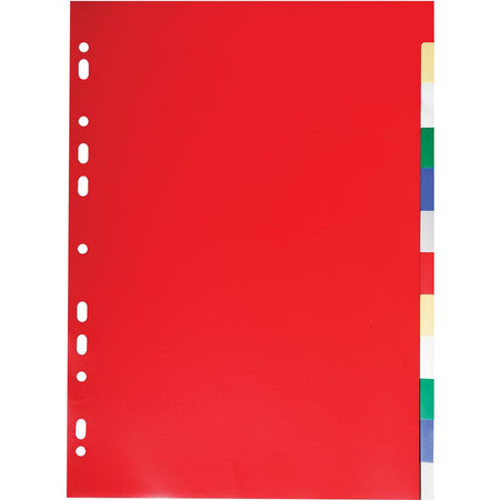 Exacompta - pestañas para pies A4, de PP 12/100e, 12 pestañas, colores surtidos
