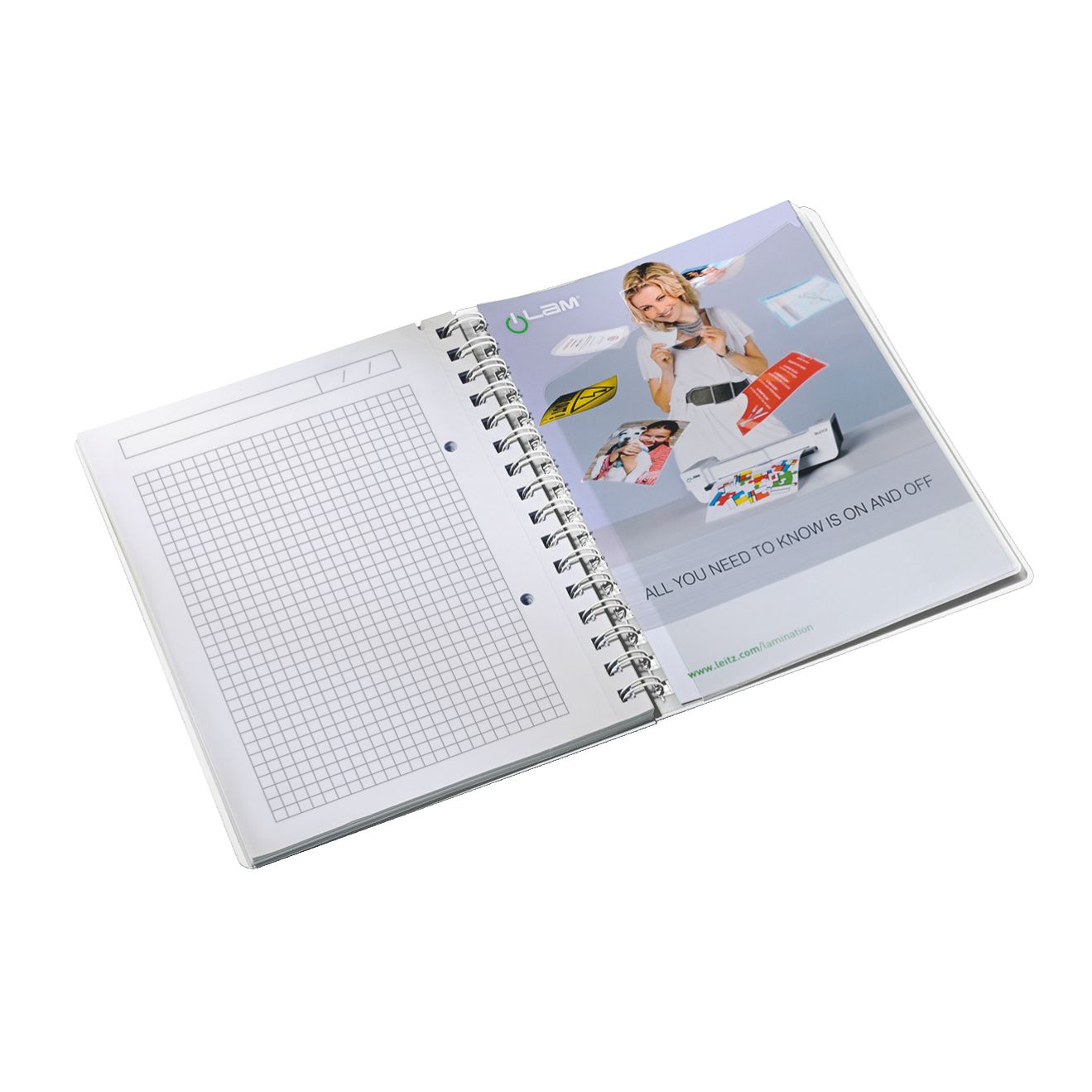 Leitz - Taccuino WOW ft A5, quadretti 5 mm, blu