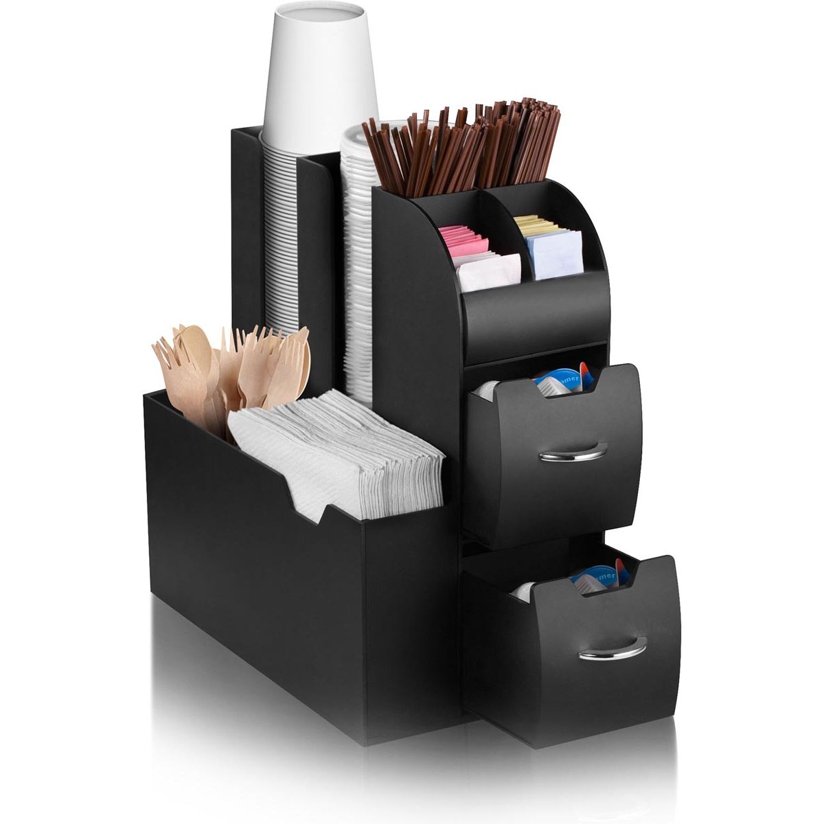 Take A Break by CEP - organization tower for the coffee corner or kitchen, 7 compartments, black