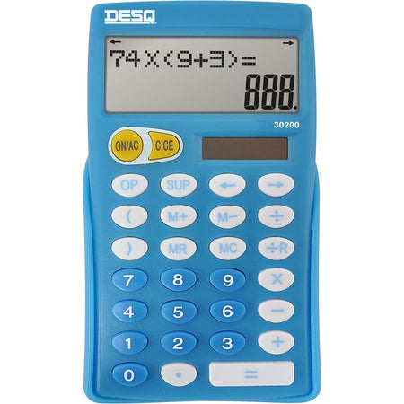 Desq - calcolatrice da tavolo istruzione primaria 30200, blu