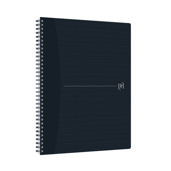 Oxford -  Spiraalblok oxf origin a4+ lijn 140pag 90gr zwart | 5 stuks