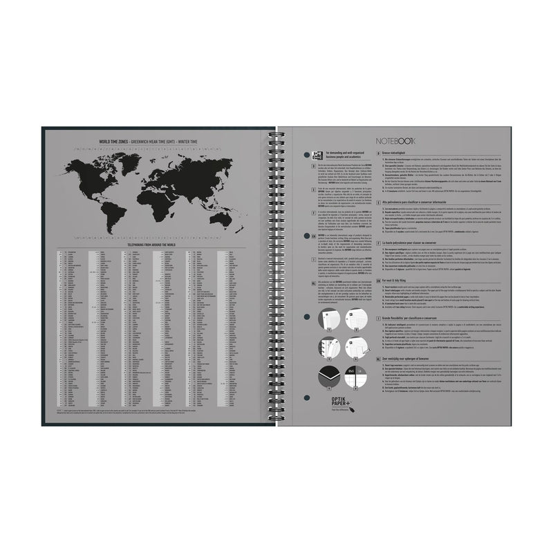Oxford -  Spiraalblk oxf international notebk a4+ lijn blauw