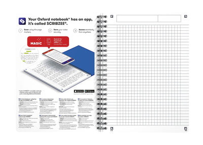 Oxford -  Spiraalblok  urban mix a5 ruit 5x5mm 180p | 5 stuks