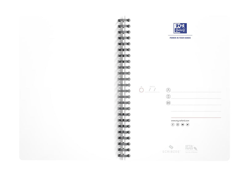 Oxford -  Spiraalblok  urban mix a5 ruit 5x5mm 180p | 5 stuks