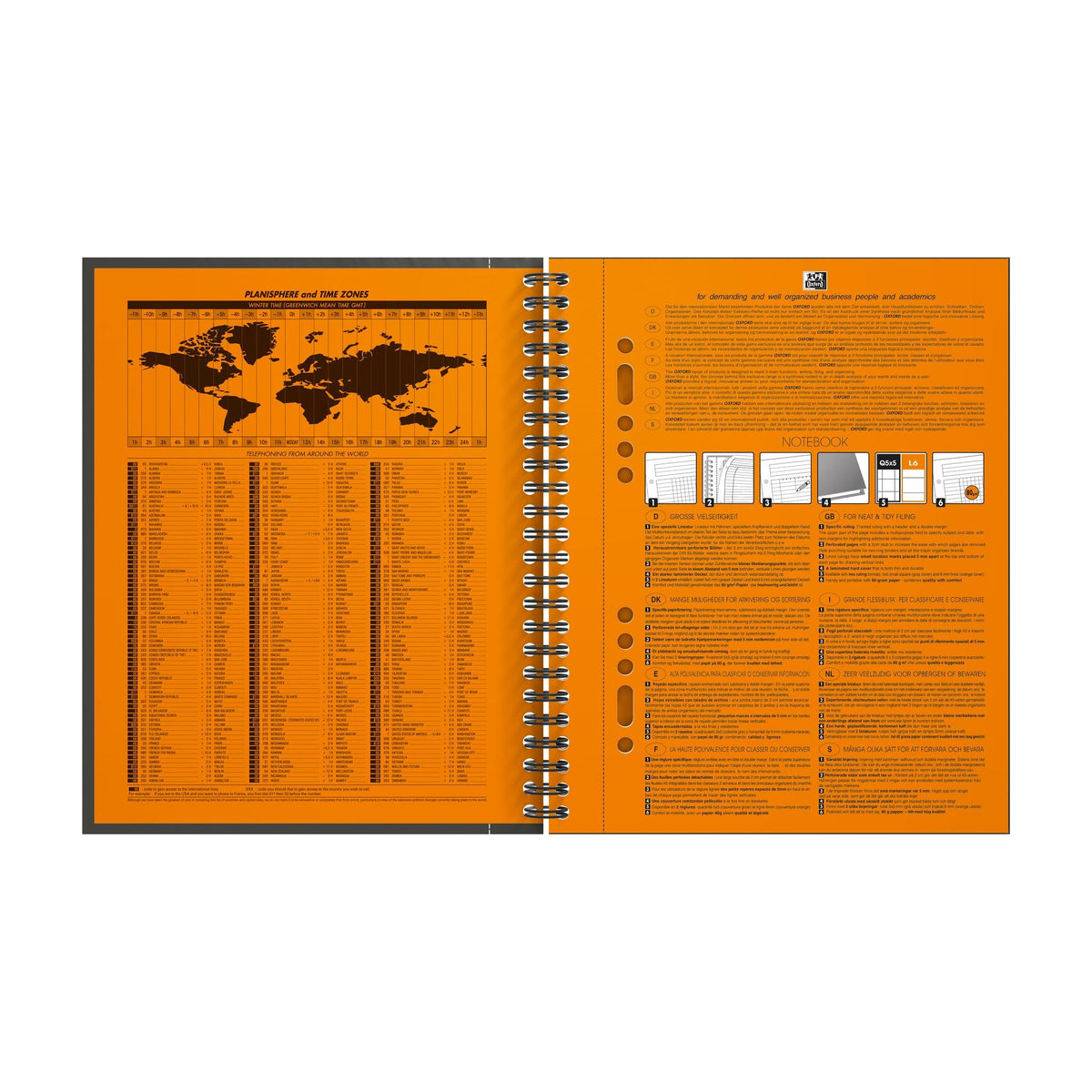 Oxford -  Spiraalblok oxf international notebook a5+ rt 160p | 5 stuks