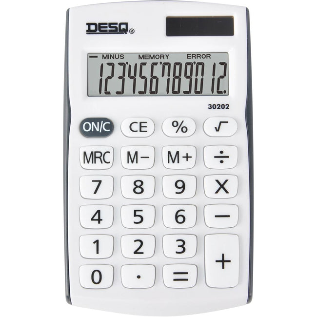 Desq - calcolatrice tascabile Mobile 30202, bianca
