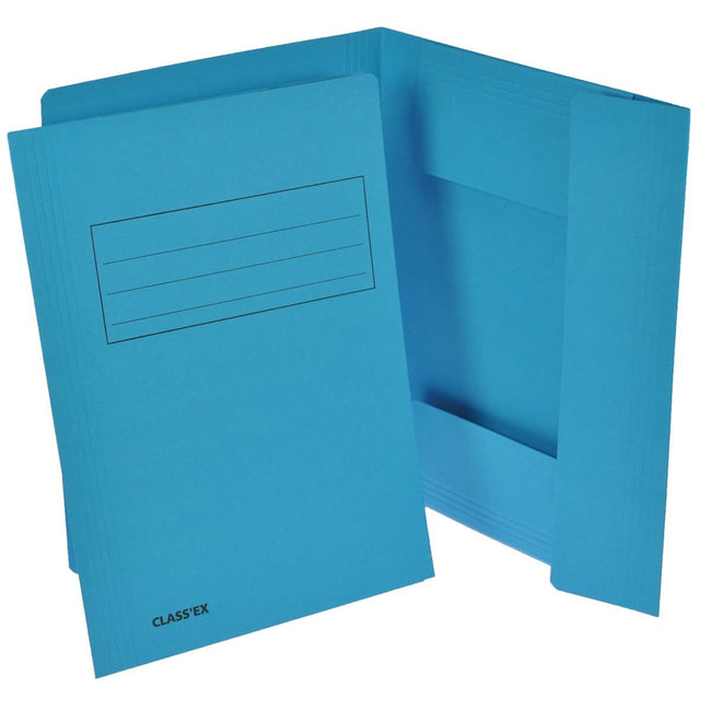 Classex - Classeur Class'ex, 3 rabats, turquoise
