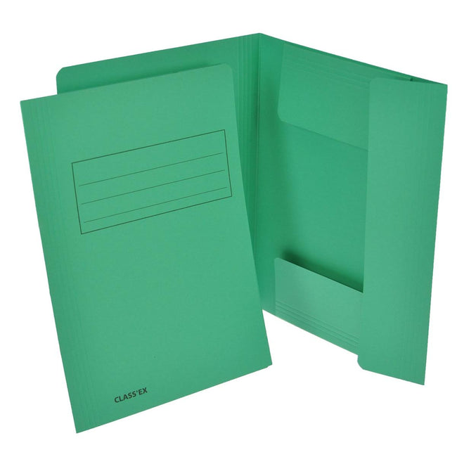 Classex - Carpeta archivadora Class'ex, 3 solapas, verde oscuro