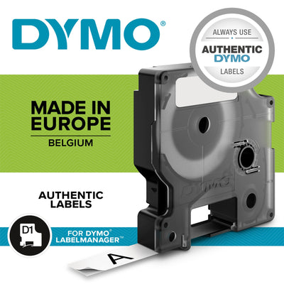 Dymo -  Labele  labelmanager d1 19mm wit 10st