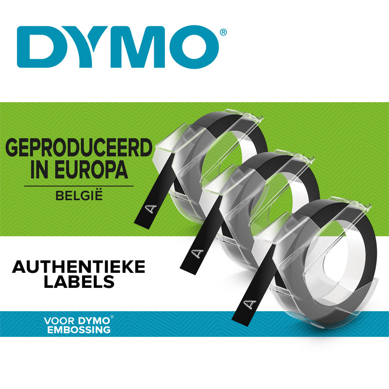 Dymo -  Reliefe  embossing plastic 9mm zwart