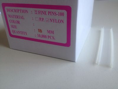 Klika -  Textielpins 15mm I-pin fijn 100/clip Nyl