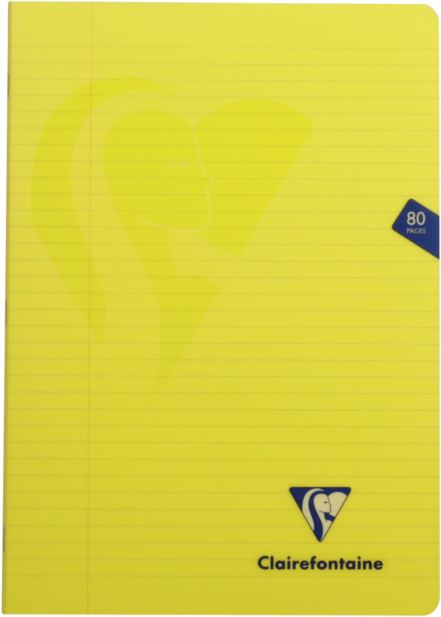 Clairefontaine - Cuaderno Mimesys para ft A4, 80 páginas, tapa de PP, rayas, colores surtidos