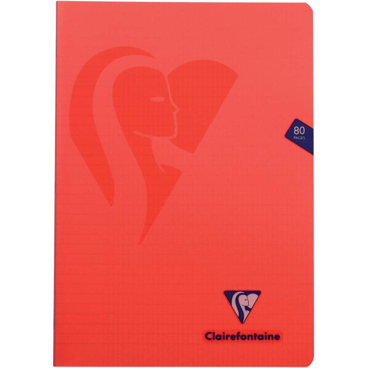 Clairefontaine - mimesys notebook for A4, 80 pages, PP cover, checked 4 x 8, assorted colors