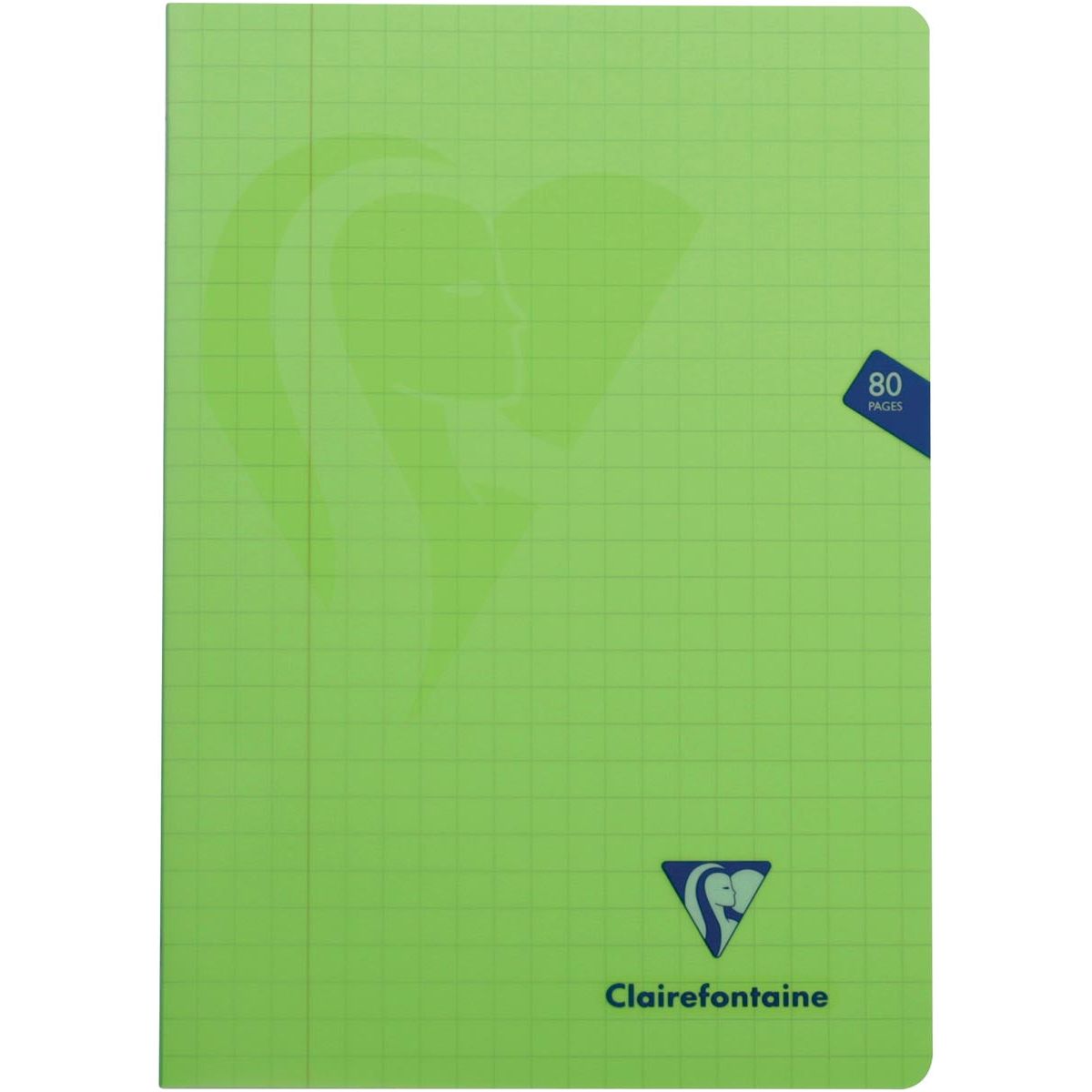 Clairefontaine - schrift mimesys voor ft A4, 80 bladzijden, kaft in PP, geruit 10 mm, geassorteerde kleuren