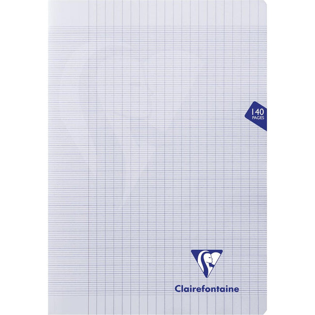 Clairefontaine - Écriture mimesys pour ft a4 +, 140 pages, couverture en pp, seyès, couleurs assorties