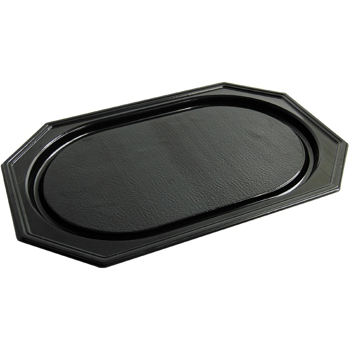 Conpax - Cateringschaal, uit gerecycleerd PET, ft 45 x 30 cm, zwart, pak van 10 stuks