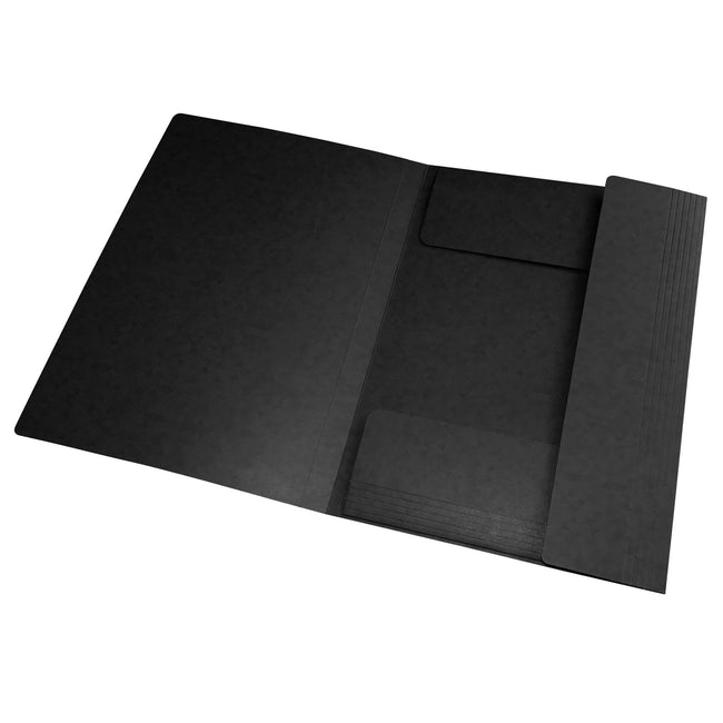 Oxford -  Elastomap  top file a3 3 kleppen 390gr zwart | 10 stuks