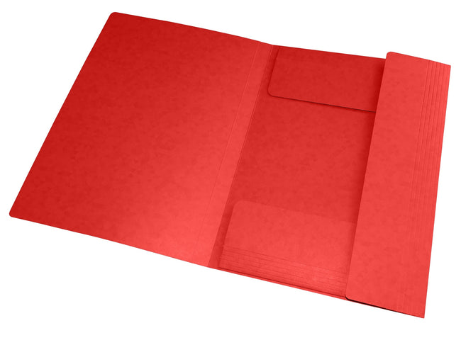 Oxford -  Elastomap  top file a4 3 kleppen 390gr rood | 10 stuks