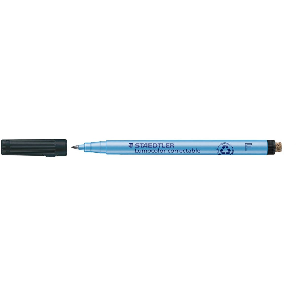 Staedtler -  Viltstift Lumocolor 305 non permanent correctable F zwart