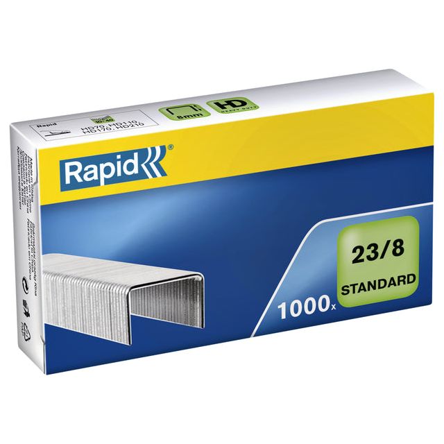 Rapid - Staples 23/8 GalV Standard 1000st | Box a 1000 morceaux