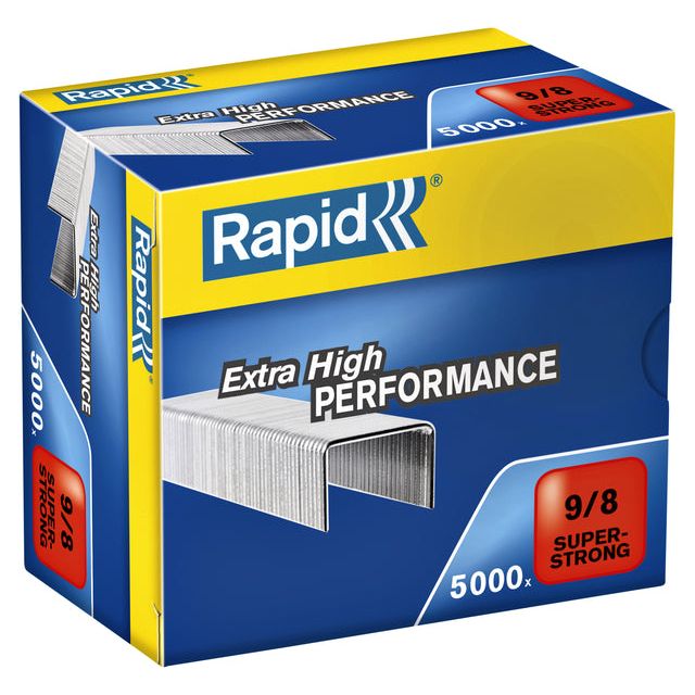 Rapid - Staples 9/8 Galv Super Strong 5000st | Boîte de 5000 pièces