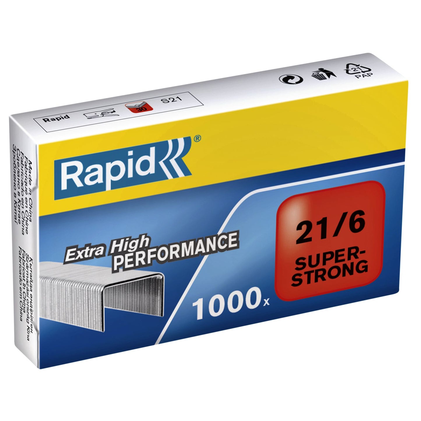 Rapid -  Nieten 21/6 gegalv super strong 1000st | 5 stuks