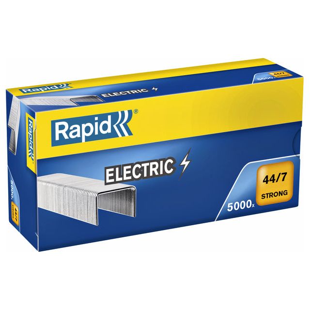 Rapid - Staples 44/7 Galvanisé Strong 5000st | Encadré une pièce de 5000 | 5 pièces