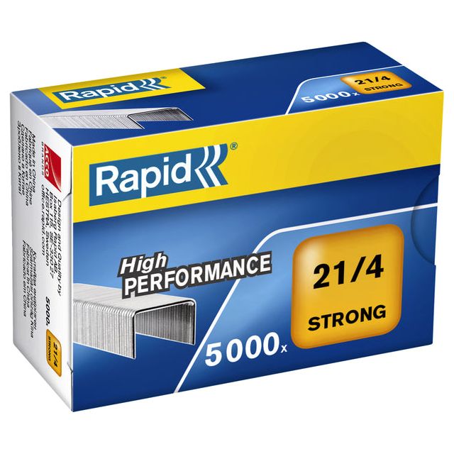 Rapid - Staples 21/4 Galvanisé Strong 5000st | Encadré une pièce de 5000 | 5 pièces