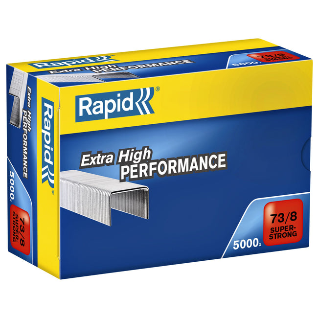 Rapid - Graffe 73/8 zincate super resistenti 5000 pezzi