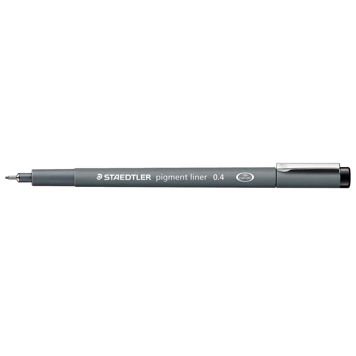 Staedtler -  pigment liner fineliner, ronde punt, schrijfbreedte 0,4 mm, zwart