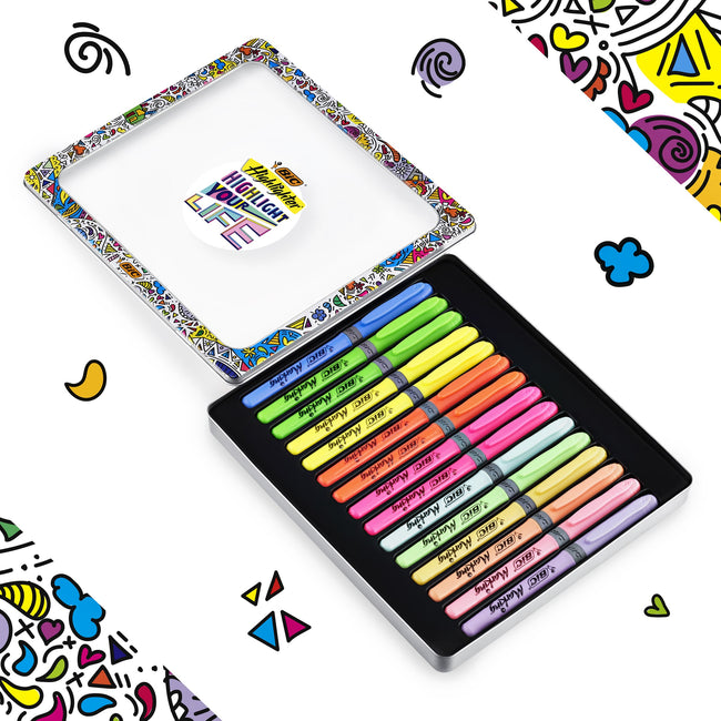 BIC -  Markeerstift  highlight your life in blik ass