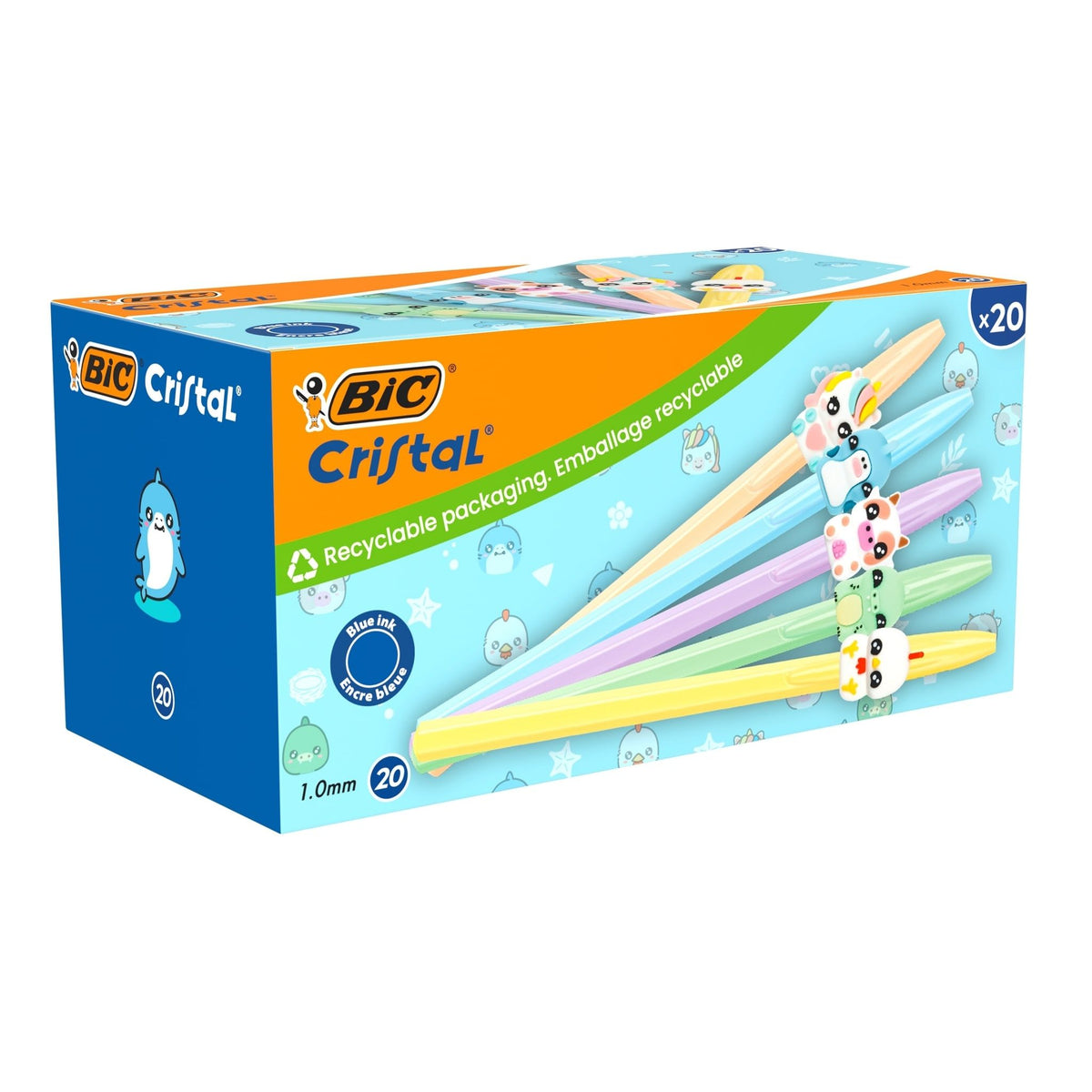 BIC -  Balpen  cristal dierenfiguren assorti