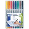 Staedtler - Lumocolor 311, marqueur OHP, non permanent, 0,8 mm, boîte de 8 pièces couleurs assorties