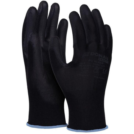 DONAU SAFETY -   veiligheidshandschoenen PU, zwart, L, maat 9