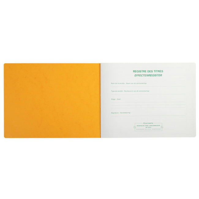 Exacompta -  Effectenregister BV SLR 240x320 80vel assorti