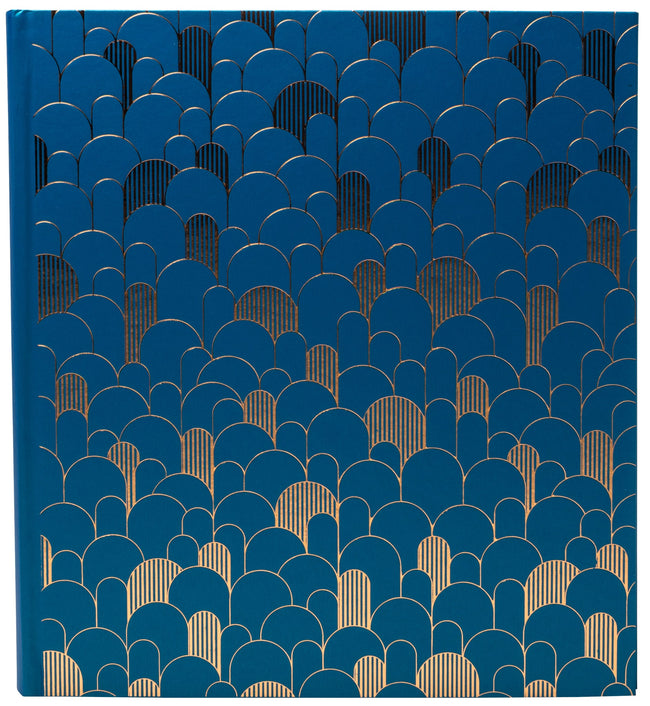 Exacompta -  Fotoalbum 29x32cm 60 zwarte pagina's Néo Déco blauw