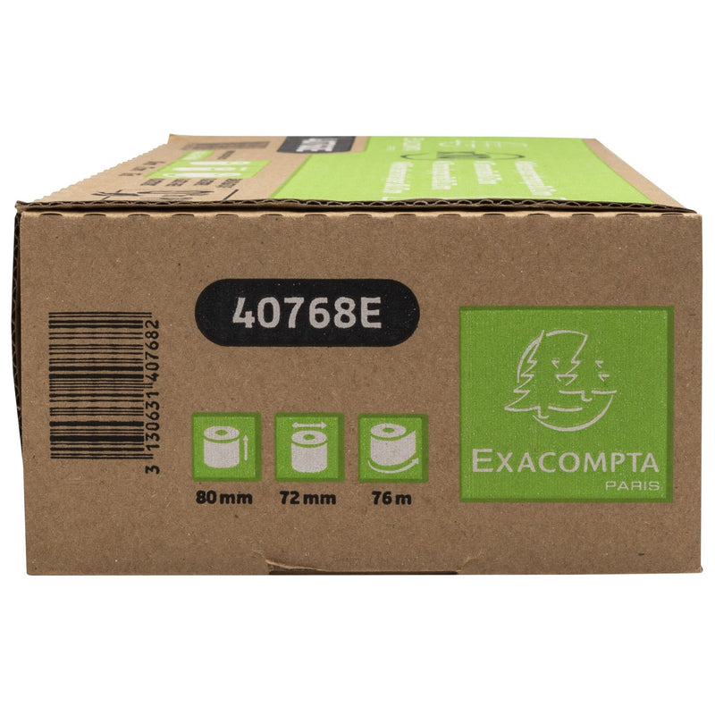 Exacompta -  Telrol  80mmx76mx12mm thermisch fenolvrij | 10 stuks