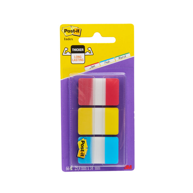 Post-it - Indextabs 686ryb 25,4x38,1mm cul fort