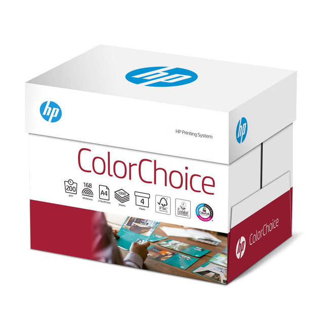 HP -  Kleurenlaserpapier  color choice a4 200gr wit | 4 stuks