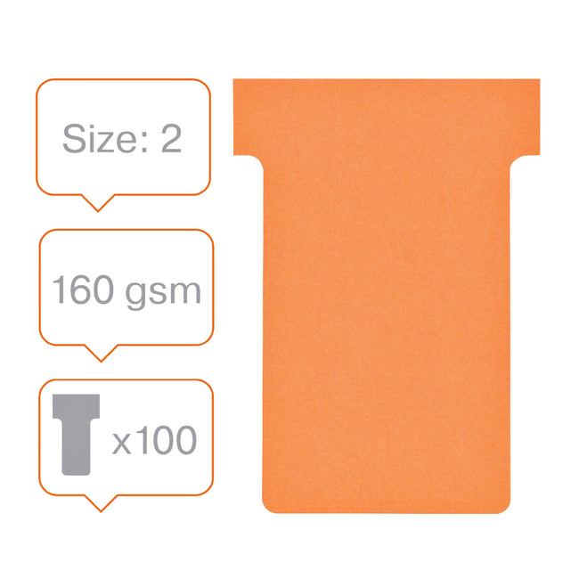 Nobo -  T-Kaarten Maat 2 Oranje (100)