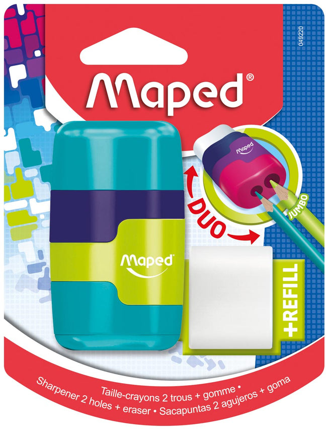 Maped -  potloodslijper + gom Connect Soft Touch, op blister (afbeelding 2)