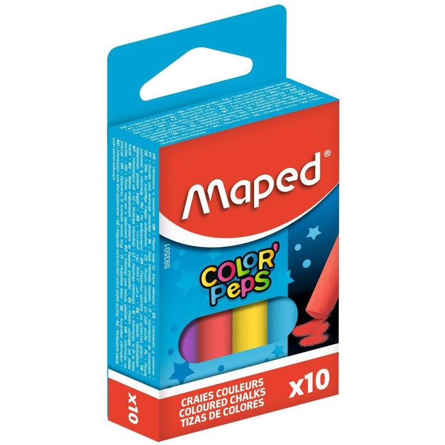 Maped -  Schoolbordkrijt  color'peps set 10st assorti
