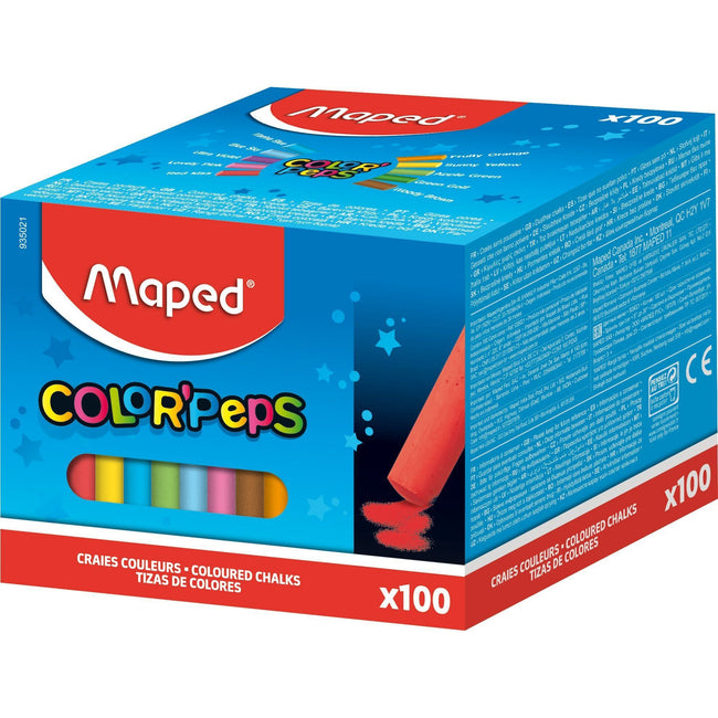 Maped -  Schoolbordkrijt  color'peps ds 100st assorti
