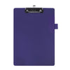Quantore - Portablocco A4 da appoggio in PVC blu con morsetto da 100 mm + portapenna