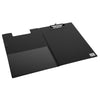Quantore - Carpeta portapapeles A4 vertical PVC negro con pinza de 100 mm + portabolígrafos