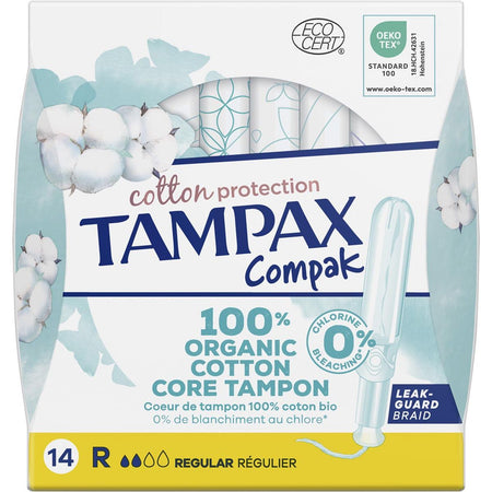 Tampax -  Cotton Regular tampons, pak van 14 stuks