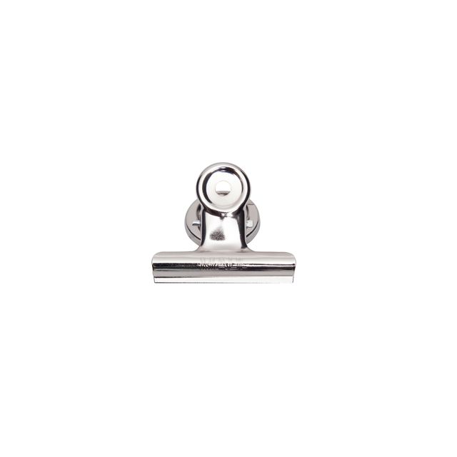 Maul - Fermacarte Bulldog con magnete 52mm argento 2 pezzi