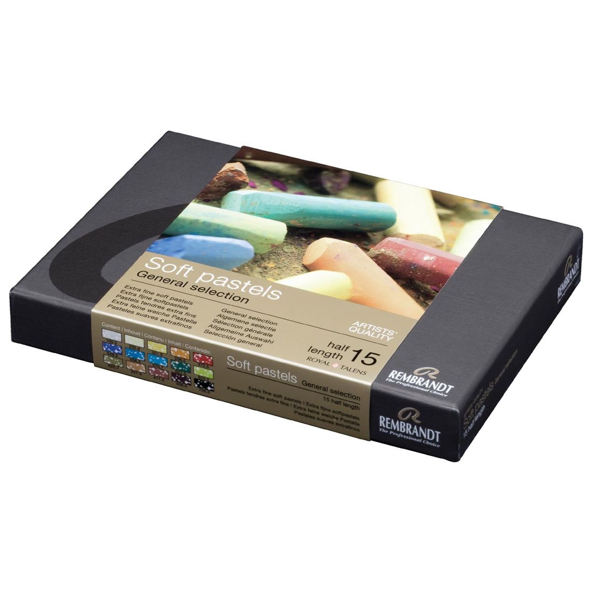 Rembrandt - Rembrandt Softpastels, Terset mit 15 Halbpastellen