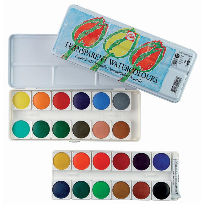 Talens - pintura de acuarela, caja con 24 botes