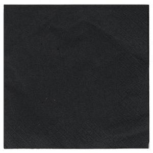 Klika - Servet | papier 2 couches | 33x33cm | Noir | 100 pieces